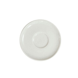 Crackle-Glaze Saucer - Quartz White