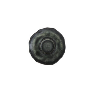 Handcrafted Ceramic Saucer - Charcoal Black