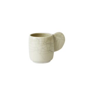 Crackle-Glaze Espresso Cup - Quartz White
